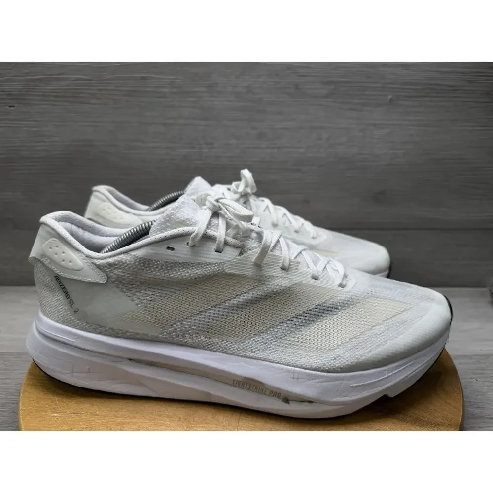 Adidas Adizero SLM2 White Zero Metallic Running Shoes men’s size 11.5